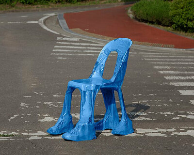 discarded chairs, shoes, and toilets wrapped in resin shed light on social discrimination