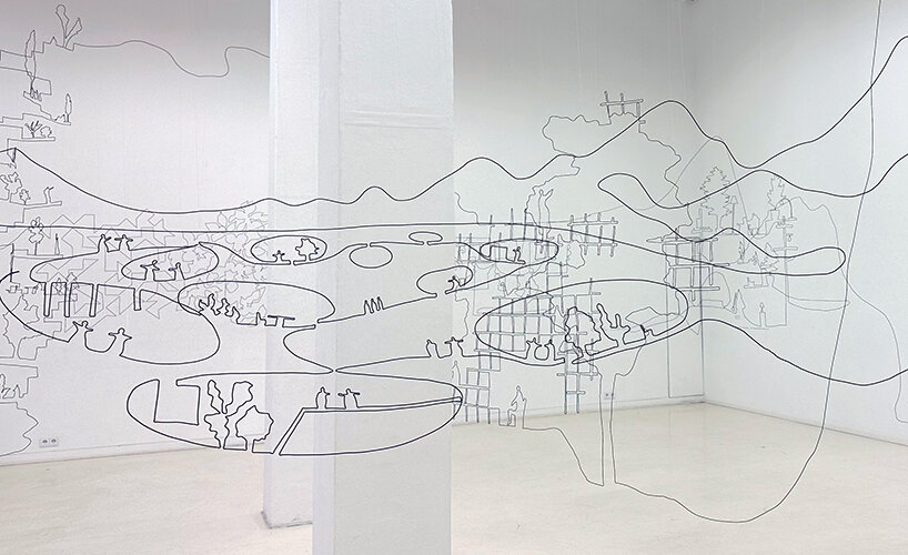 interview: sou fujimoto weaves primitive future with wire installation at berlin's aedes
