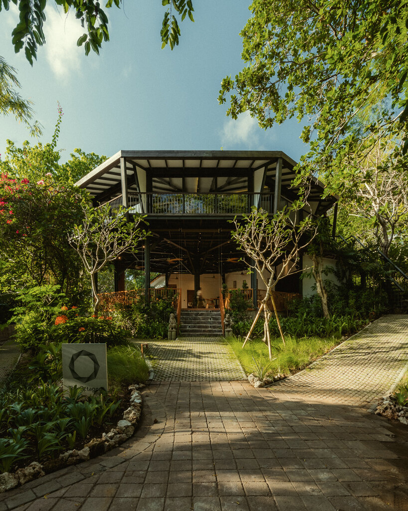 stilt studios embeds nature-infused treehouse restaurant within bali's lush oasis