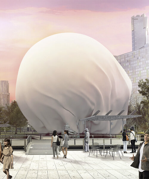 nic brunsdon envisions giant inflatable sphere that 'inhales' & 'exhales' air for NGV triennial