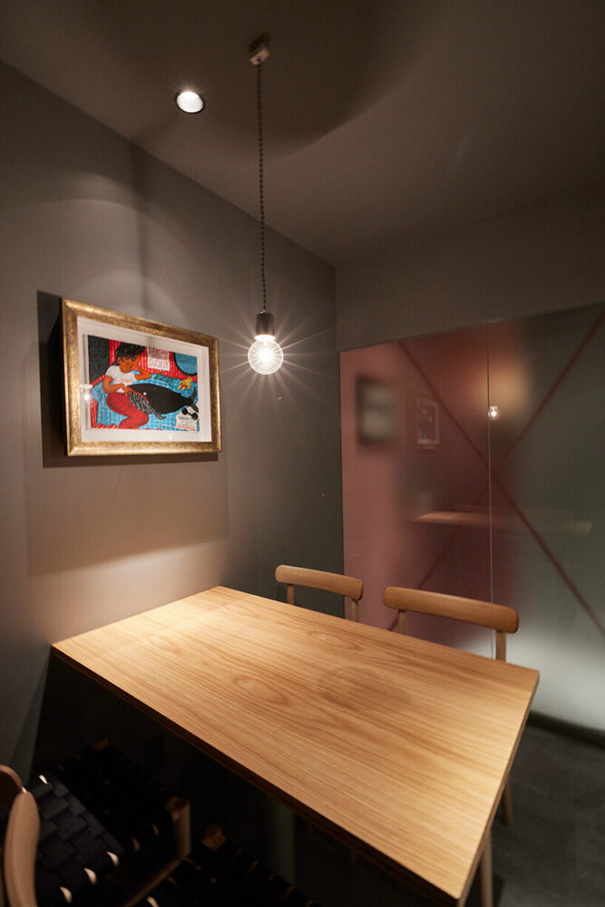 old steel-framed house converts into vibrant restaurant in tokyo