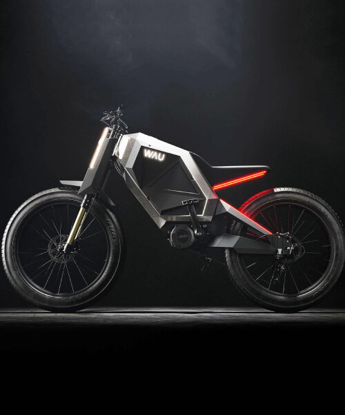 WAU cyberpunk electric dirt and road bike gets hexagon aluminum body with neon lights