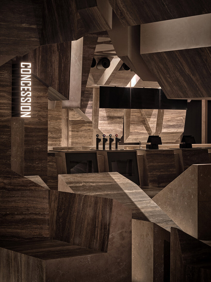 one plus partnership's cinema complex in wuhan alludes to a bustling cityscape