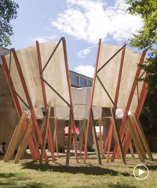salvaged construction waste shapes pavilion in berlin, calling for a circular design process