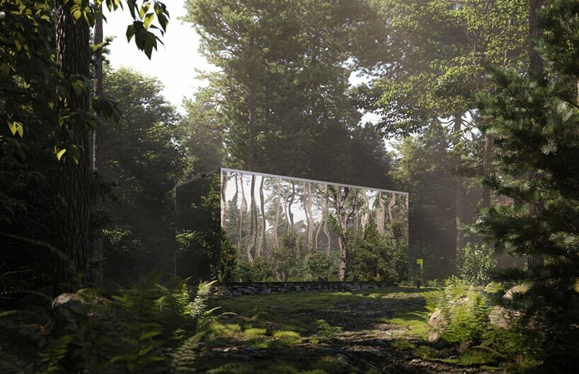 into the woods or out in the desert, how cabins employ unique forms to blend into nature