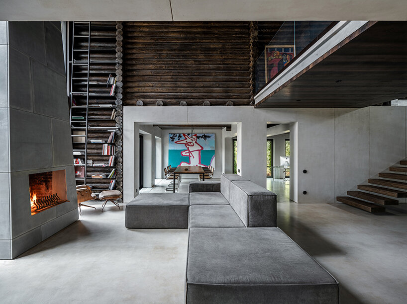 balbek bureau's relogged house in ukraine is a modern take on the classic log cabin