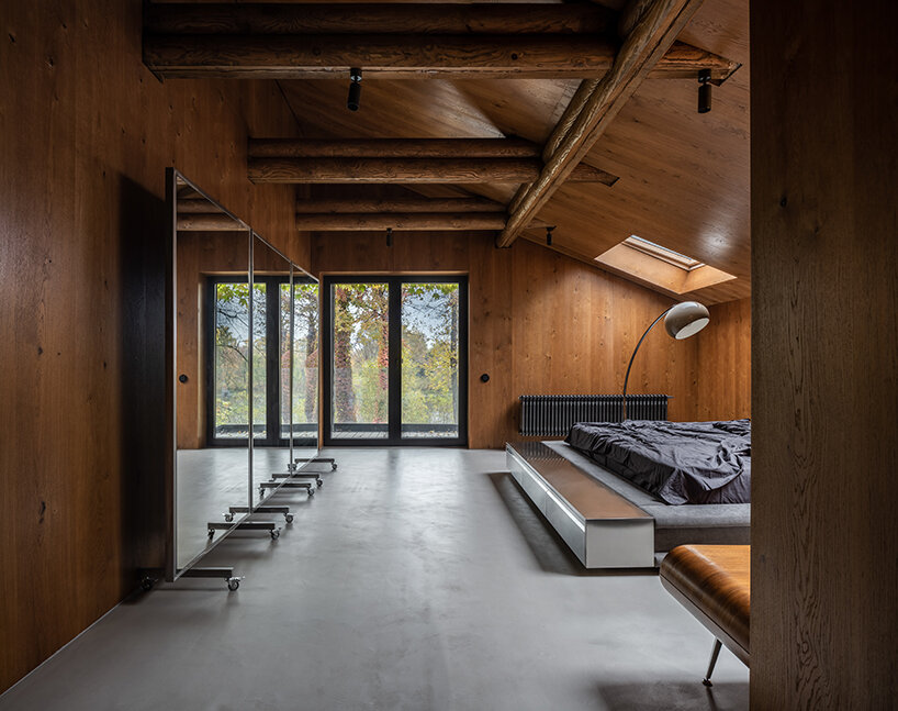 balbek bureau's relogged house in ukraine is a modern take on the classic log cabin