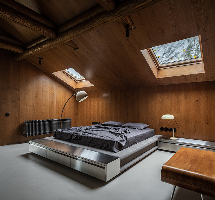 balbek bureau's relogged house in ukraine is a modern take on the classic log cabin