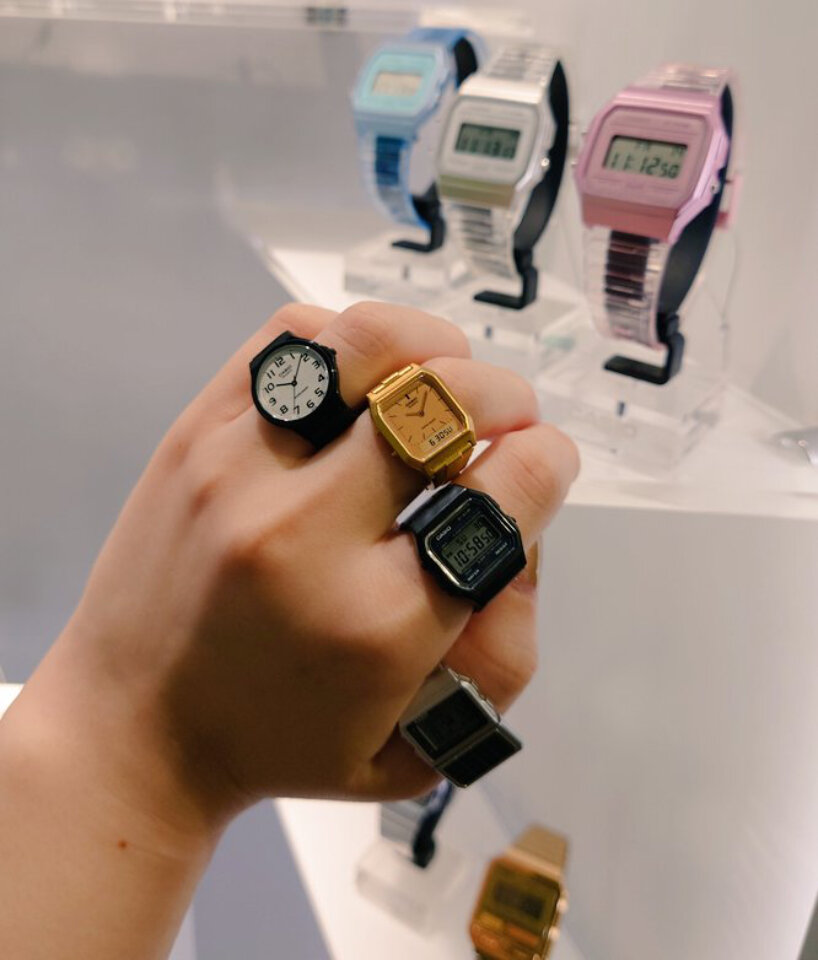 miniature casio watch rings are small enough to fit around fingers