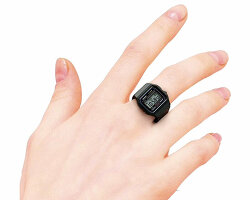 miniature casio watch rings are small enough to fit around fingers