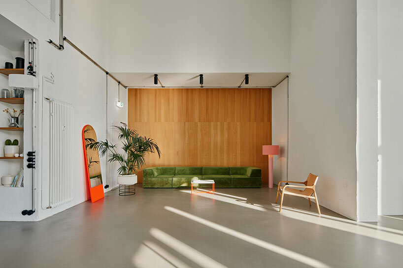 step inside the minimalist interior of hamburg-based kju.studio, captured by david altrath