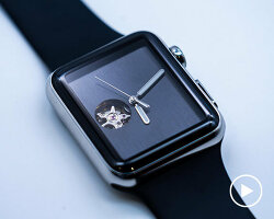slim & titanium-cut pocket watch 'mecascape' by CODE41 shows