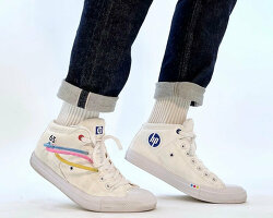 louis vuitton sees trainers as white canvas at milan fashion week