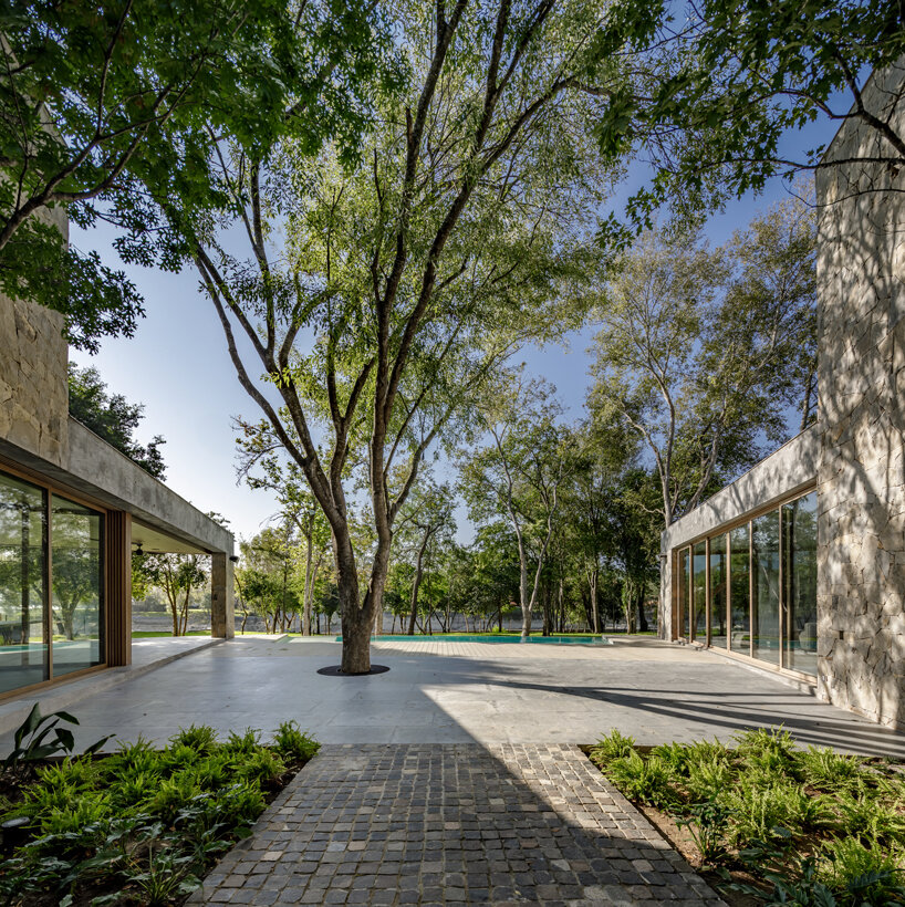 hacienda la boca's radial scheme lays out around courtyard in mexico