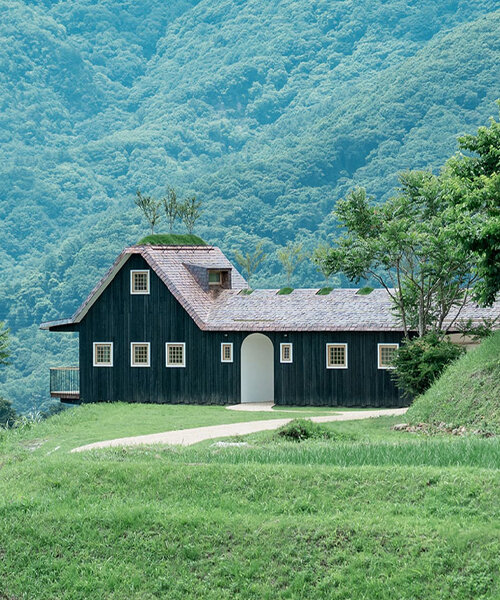 sited in rural japan, this exclusive retreat by terunobu fujimori recalls a sailing ship