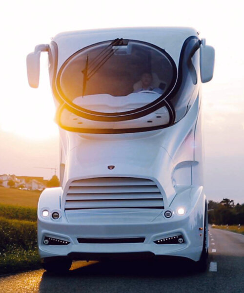 marchi mobile’s eleMMent palazzo superior is a mansion on wheels with fisheye windshield