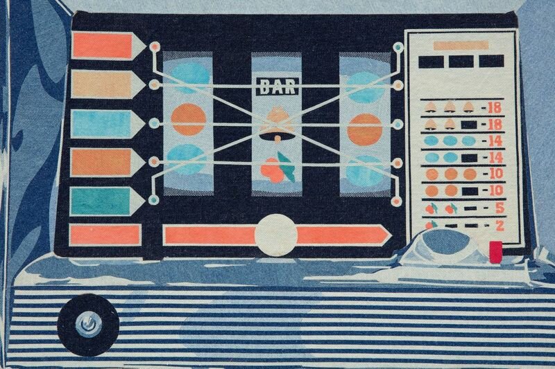 exploring american mythos and masculinity through nick doyle's collaged denim structures