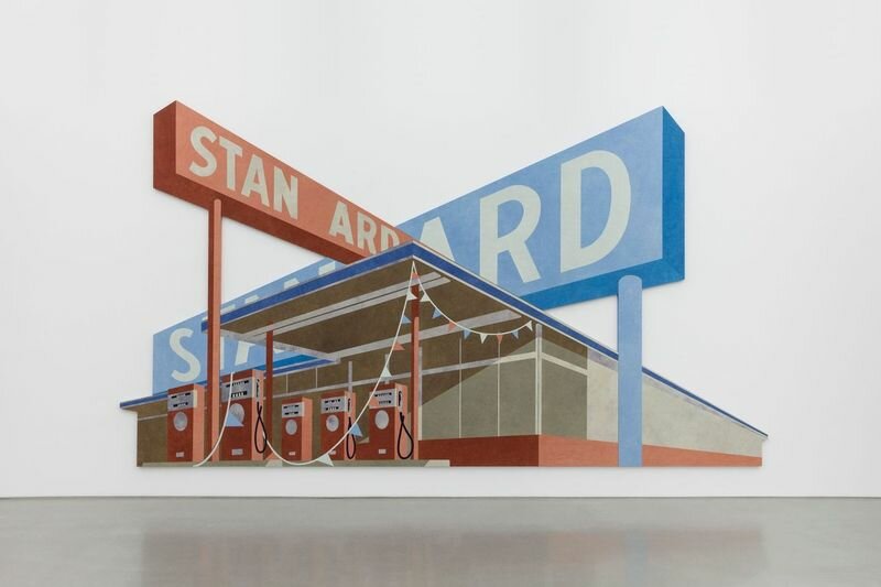 exploring american mythos and masculinity through nick doyle's collaged denim structures