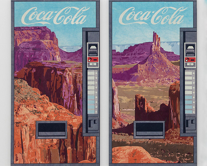 exploring american mythos and masculinity through nick doyle's collaged denim structures