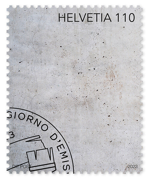 brutalism fans rejoice, swiss post just unveiled concrete stamps made with cement pigments