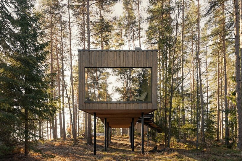 into the woods or out in the desert, how cabins employ unique forms to ...