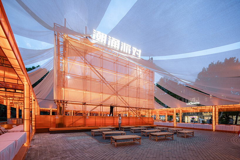 UAO design's translucent wuhan tiandi market opens to the sky in china