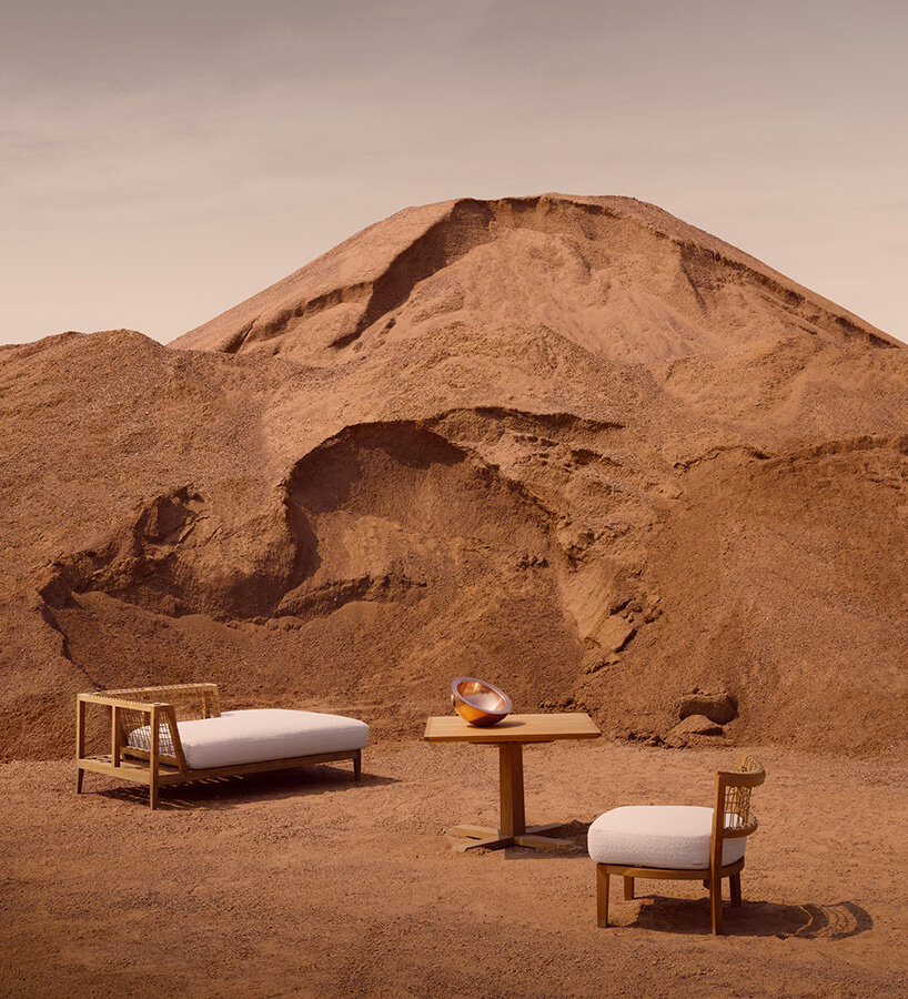 unopiù revives synthesis outdoor furniture collection with lunar-like fabric colors