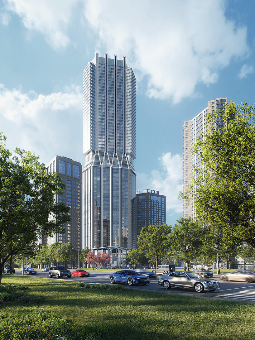 foster + partners' latest mixed-use tower frames panoramic sea views in qingdao, china