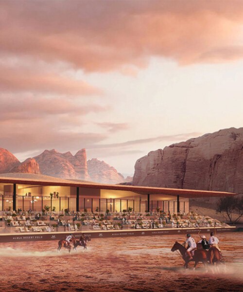 AECOM's vast equestrian village nestles into the rocky desert terrain of AlUla