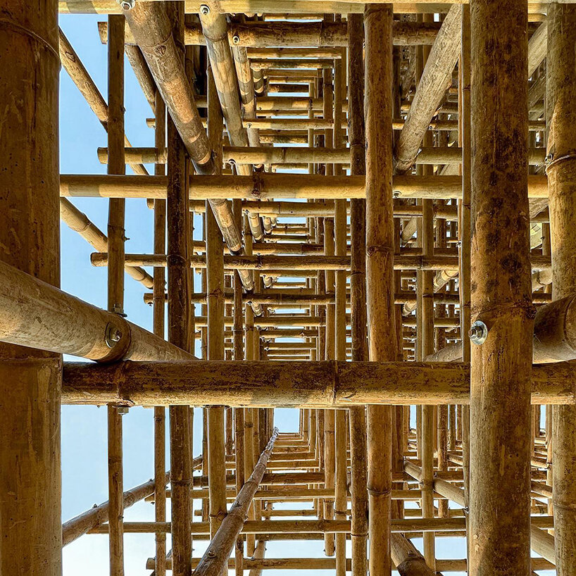atArchitecture's bamboo lattice gate honors NE indian states