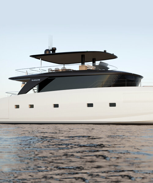 bluegame’s first multihull motor yacht emerges as catamaran with garage for tender boat
