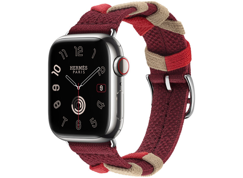 Hybri Sport/Leather Apple Watch Strap - Red