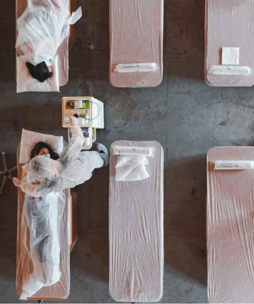 humanitaria’s biodegradable cardboard beds assemble in five seconds for emergency relief