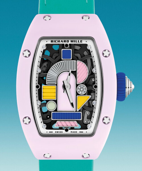 richard mille revives 1980s memphis aesthetics with geometric pastel ceramic watches