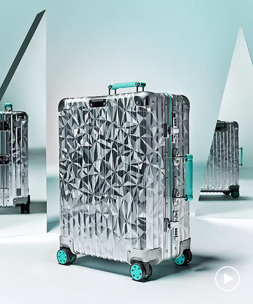 RIMOWA x tiffany collection merges two icons with a diamond-inspired design