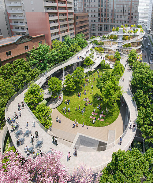 sou fujimoto weaves a network of floating walkways into new multilayered park in fukuoka