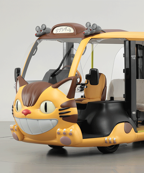 studio ghibli's whimsical character catbus comes to life as a toyota electric vehicle