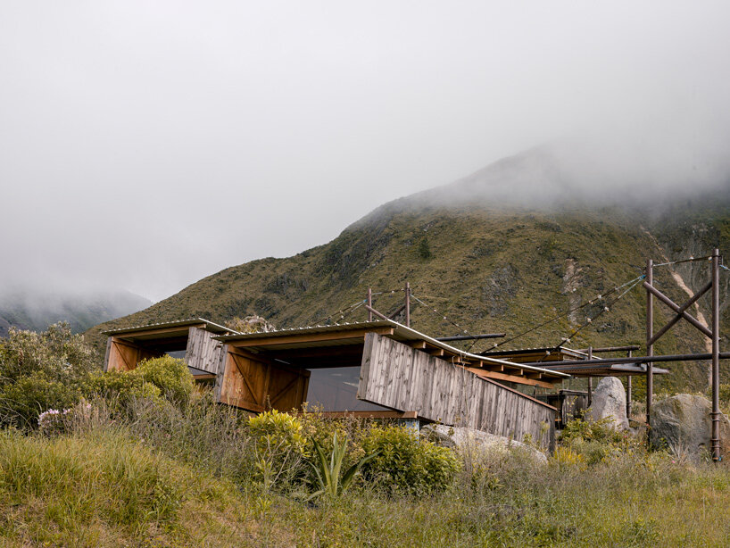 amid ecuador's tungurahua volcano, two lodges emerge from the quarry's stones & history