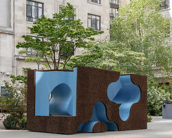 modular and sculptural cork playground by mccloy + muchemwa enlivens central london