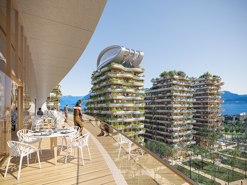 Η οικολογική συνοικία του Vincent Callebaut στην Ελβετία, χωρίς αυτοκίνητα, χωρίς ξύλο, φιλοξενεί καταρράκτες «ουρανού βίλες»