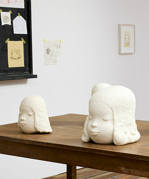 yoshimoto nara's childlike characters take ceramic forms at pace gallery exhibition in seoul