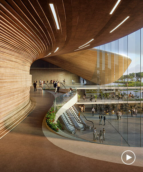 zaha hadid architects plans sanya cultural district with cascading rooftops
