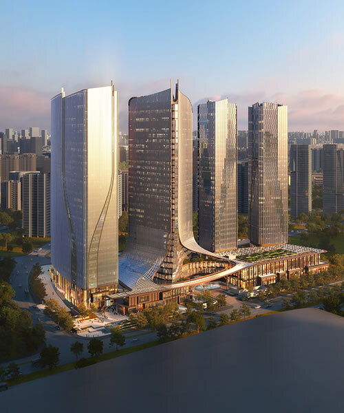 UNstudio plans four fluid mixed-use towers for hangzhou, china