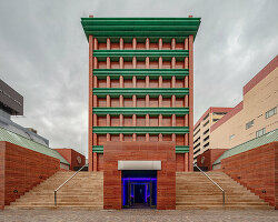 aldo rossi's hotel il palazzo in japan sees a bold transformation by uchida design