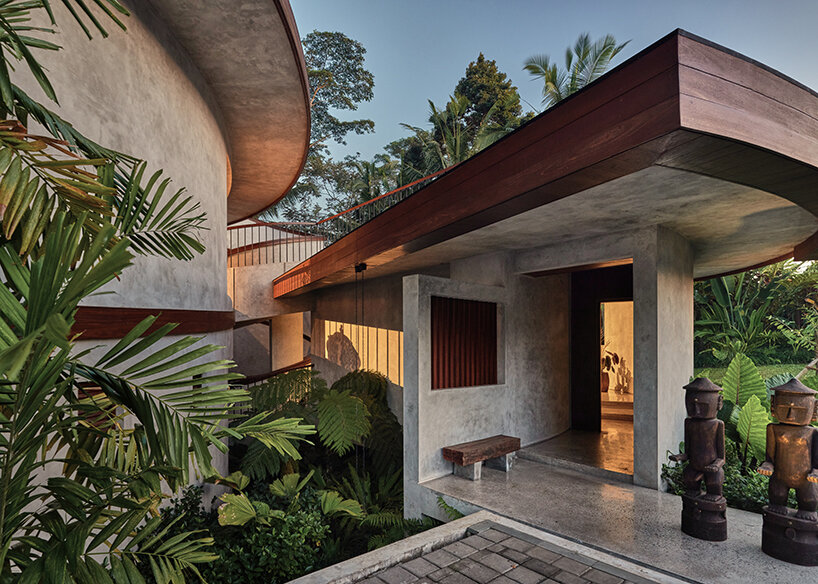 the loop by alexis dornier unfolds as a figure 8 spiral embracing bali's lush jungle