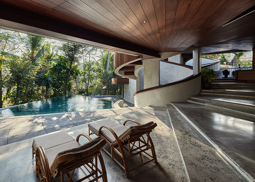 the loop by alexis dornier unfolds as a figure 8 spiral embracing bali's lush jungle