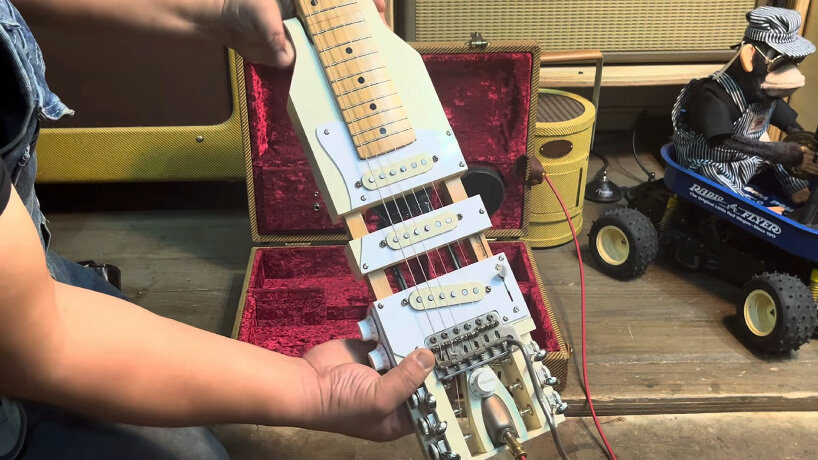 foldable electric guitar briefcase