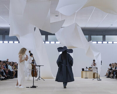 Louis Vuitton Stages Women's Spring-Summer 2024 Show at Flagship Store  Construction Site