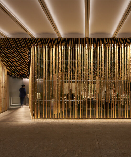 kengo kuma's bamboo-lined suzuki sushi bar in singapore is an ode to the japanese forest