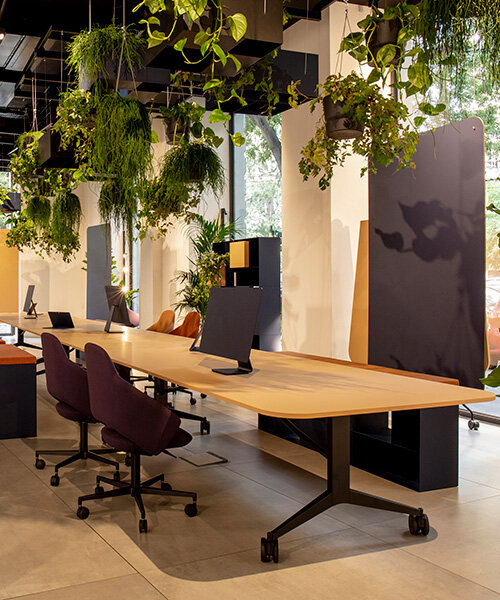 mara designs sensorial, connective furniture landscape at milan showroom